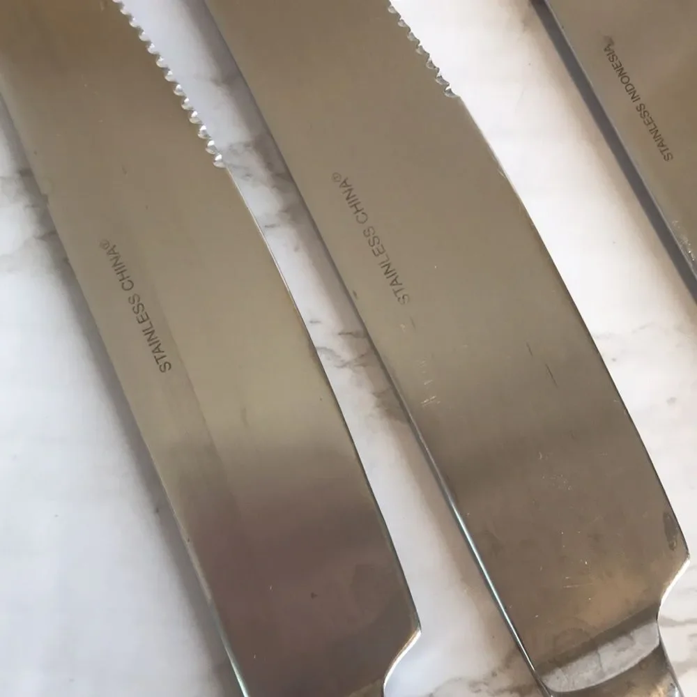 Bass pro set of 5 deer stainless butter dinner knifes